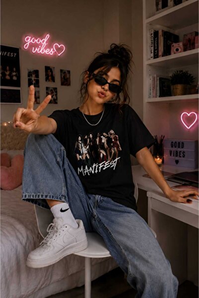 MASİON VESSAİRE Manifest Baskılı Çocuk Yazlık T-shirt Pamuklu