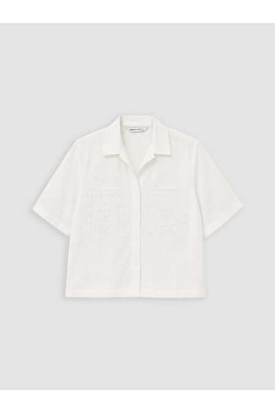 LC Waikiki Nevavm Women's Modal Blended Shirt with Lace Pockets