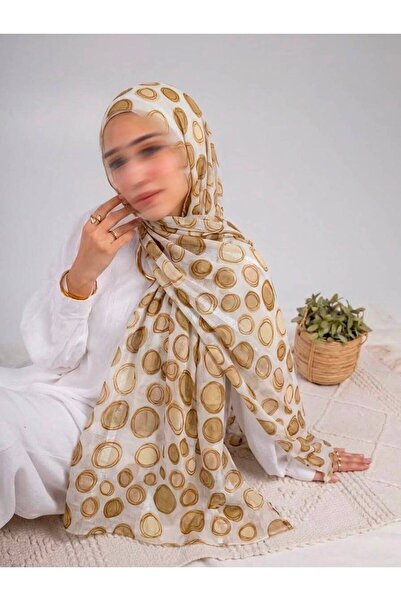 ISHRAQAT AL-AMAL A Circle-Patterned Chiffon Fabric, 2 Meters Long and 1 Meter...