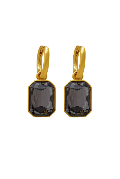 Black Season Zircon and Pearl Steel Drop Earrings |   Black Season