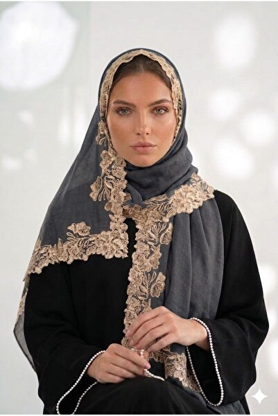Veil Designer 'Terhahat Tefl'Ah'Bol'Ah' Two-Layered Tefl'Ah'Bol'Ah' with Embr...