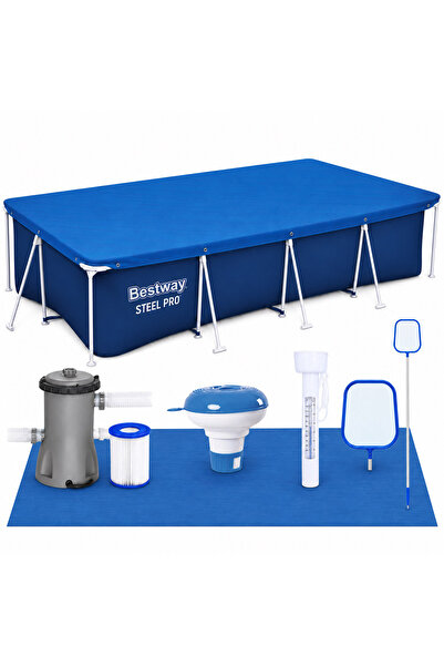 BESTWAY Piscina cu structură metalică 56424, 400x211x81 cm, 5.700 litri, cu t...
