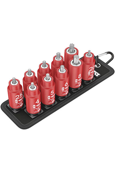 wera Belt B Vde 1 Torx ®   Zyklop Insulated Socket Bits Set with 3/8" Socket,...