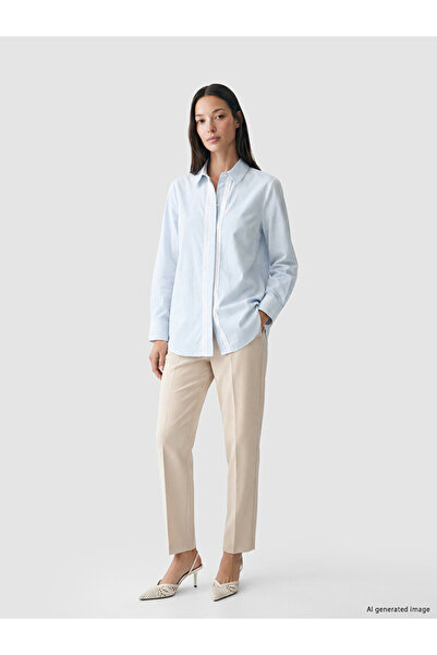 LC Waikiki Lace Detailed Striped Women's Shirt Tunic