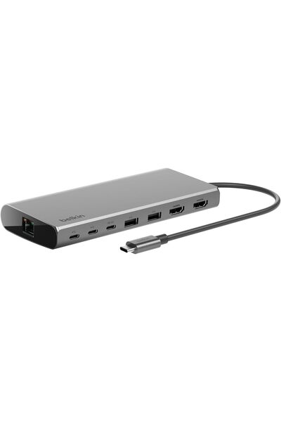 Belkin USB-C Dual Display Hub 8-in-1, Silicon Motion, Mac/Windows/Chromebook,...