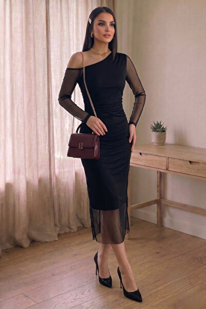 ALFUDO Moda Collection Digital Print Tulle Lined Dress