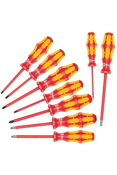 wera VDE Insulated Screwdriver Set 160i/162i/167i/9, 9-Piece