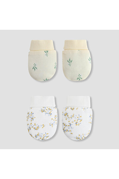 Juniors Pack of 2 Mittens with Floral Print, 0-36 Months