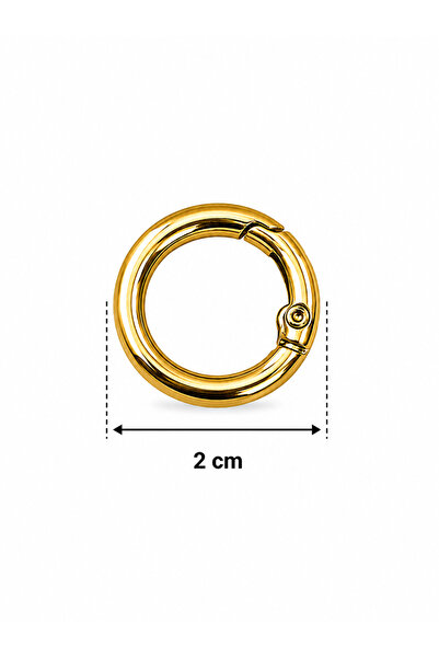 Kardelux Yaylı Mekanizmalı Metal Çanta Halkası (2cm çapında)