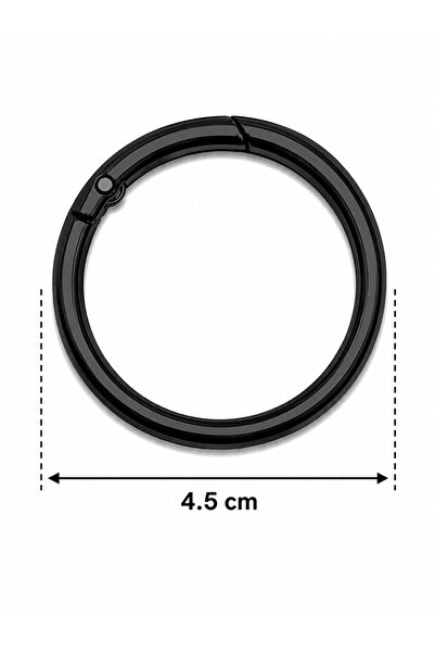 Kardelux Yaylı Mekanizmalı Metal Çanta Halkası (4.5cm çapında)
