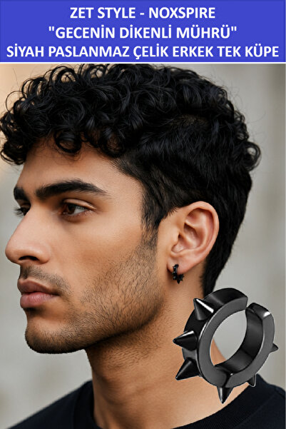 ZETCONCEPT Zet Style Noxspire – Spiky Seal of the Night - Black Men's Stainle...