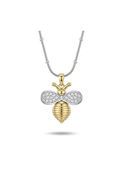 h&b design jewel Steel Double Color Bee Necklace