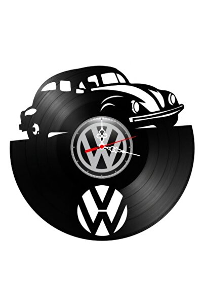 Volkswagen Ceas de perete decorativ din disc de vinil, Model Beetle / VW Clas...