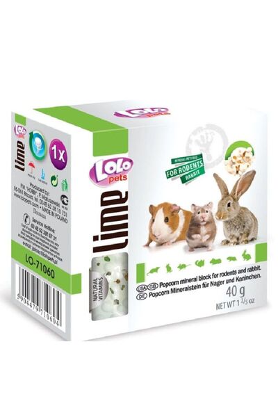 Lolo Pets Πέτρα Ασβεστίου Τρωκτικών Ποπ Κορν 40gr