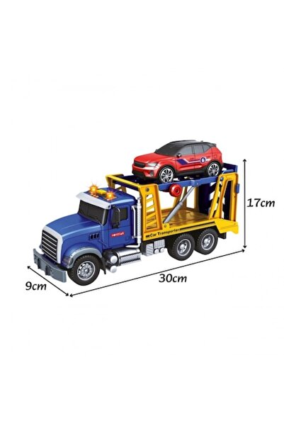 woopie Camion transportor cu platformă, Woopie, efecte luminoase și sonore, 30cm