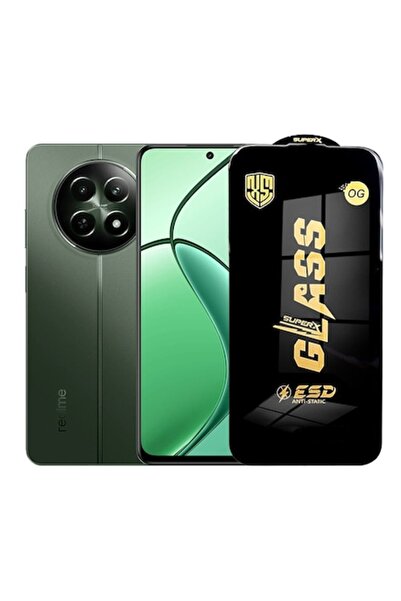 DAMUR Folie de protecție pentru Realme 12, Sticlă securizată ESD, Margini neg...