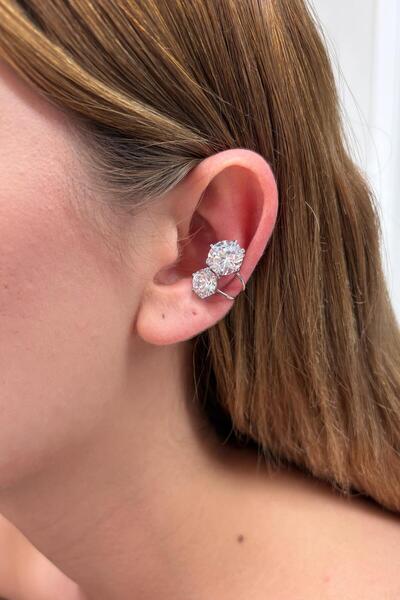Charmist Çelik Sıkıştırmalı Duet Earcuff