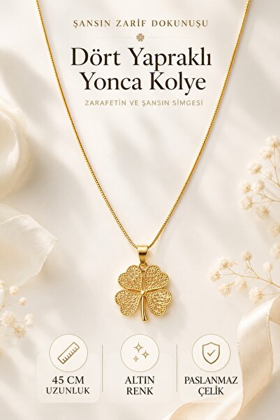 Stelo Forte Yonca Şans Kolyesi
