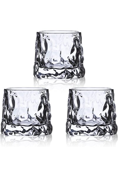 RareCi Flat bottom Crystal Whiskey Glasses, Premium 5OZ Scotch Glasses Set of...