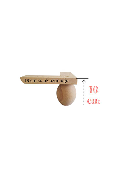 turanahşap kulaklı ayak - Uzunluk 10 cm