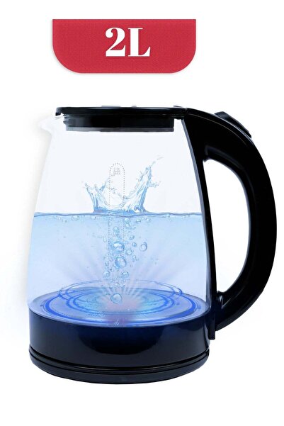 ARSAR PLUS 2 Liter Glass Body Electric Cordless Kettle with 360 Swivel Base 2200W