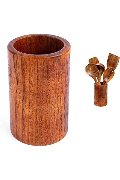 SYOSI Wooden Kitchen Utensils Holder, Organizer Tool, Utensil Holder Crock, F...