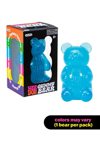 Needoh Gummy Bear – Jelly Sensory Toy -Blue- Color May Vary (Pack of 1)
