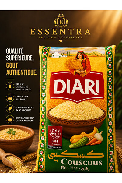 Essentra Home DIARI İnce Taneli Kuskus couscous, irmik, Kuzey Afrika mutfağı