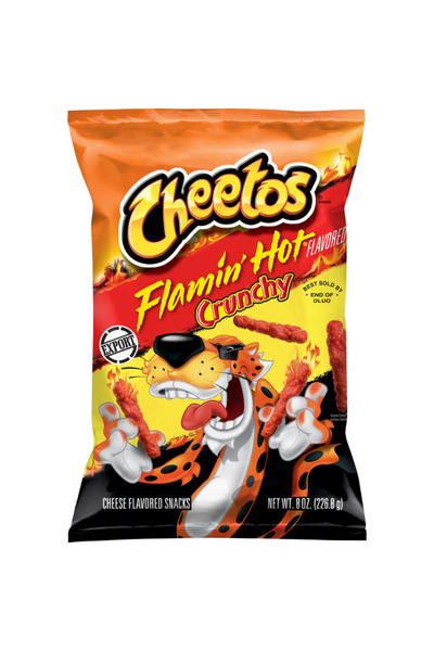 Cheetos Crunchy Flaming Hot Cheese Snack 8 oz (226.8) x 10 Packs