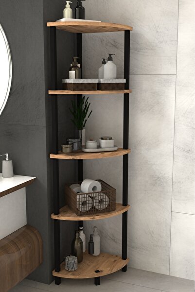 Remaks DecoLine Banyo Rafı 5 Katlı Moblen Modern Organizer Depolama Ünitesi-A...