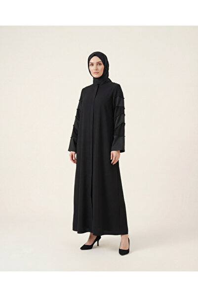 Beyza Giyim 9769 Kolları Boncuklu Ferace