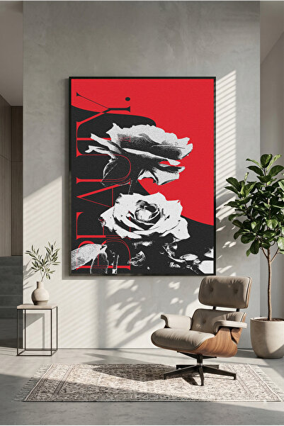 postercraft Poster din lemn cu artă cu trandafiri frumoși (fără ramă)