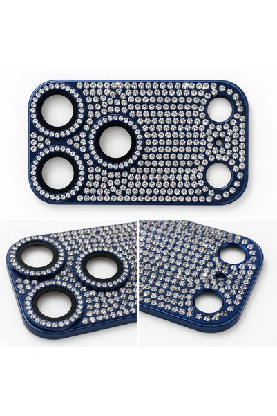 MEKTEK iPhone 17 Pro Max Compatible Full Stone-Coated Ar and Af Feature Camera Glass / Lens Protective Glass