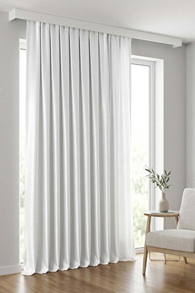 lissehome Luxe White Color Satin Sunshade Curtain