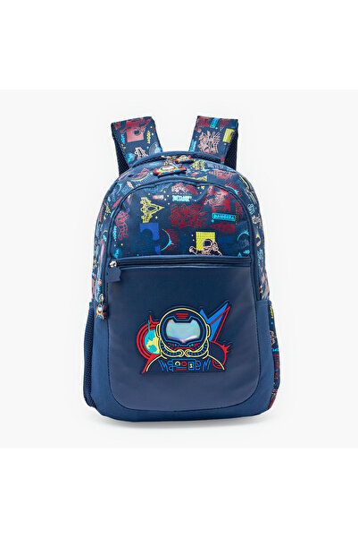 Lifestyle Space Print School Backpack for Boys 8-13 Years with Padded Shoulde...