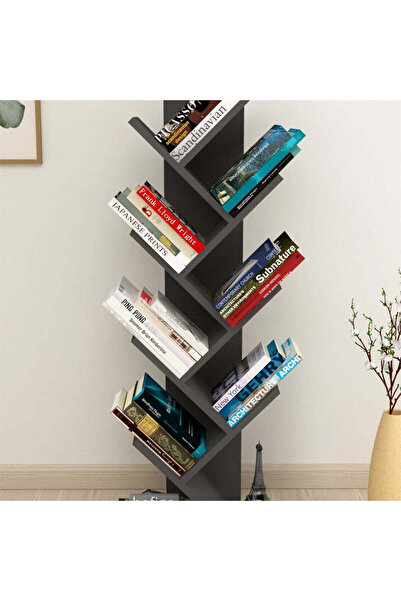 Vivendo Biblioteca Copac cu rafturi decorative, etajera living 122 x 44 x 22 ...