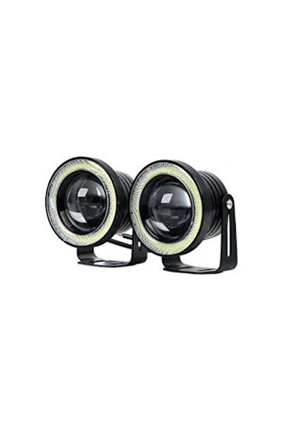 Vivendo Set 2 proiectoare auto cu LED Angel Eyes, lumina alba