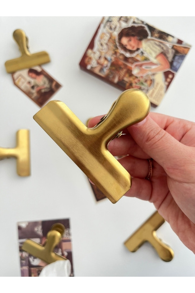 Kağıt Gemi Dükkan Metal Gold Çok Fonksiyonlu Fotoğraf Klipsi/Fotoğraf Mandalı...