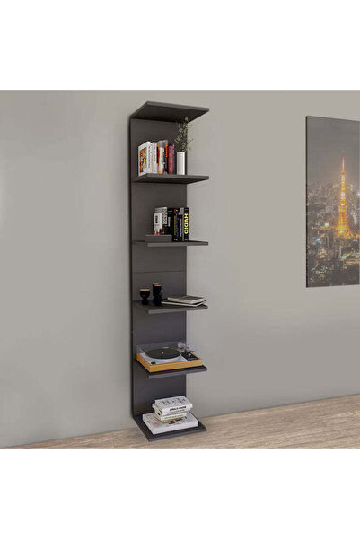 Vivendo Bibliotecă de perete, 5 rafturi, design modern și compact, 180x34.6x3...