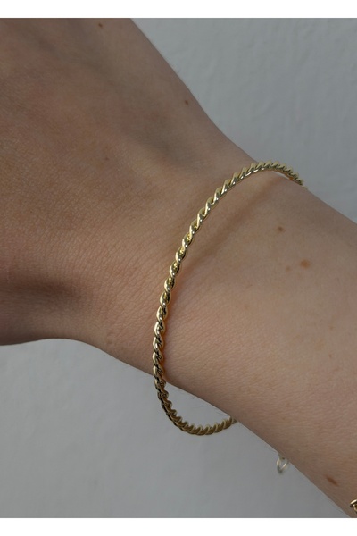 KİLİGİSTANBUL Gold Thin Burgu Bracelet
