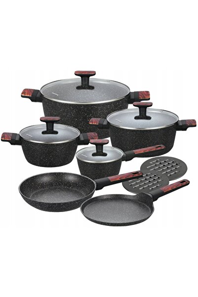 Klausberg Set complet de vase de gătit cu strat antiaderent, 12 piese, pentru...
