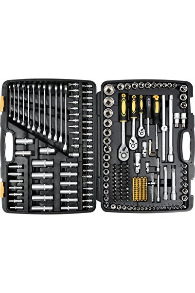 VOREL by YATO SET DE SCULE 1/2" 216 PIESE. NASADKI Prelungitoare de biți cu c...