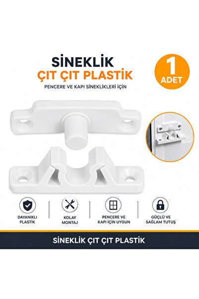DESIPHON Pimapen PVC Pencere Kapı Sineklik Çıt Çıt Plastik Tutucu Aparat Beya...