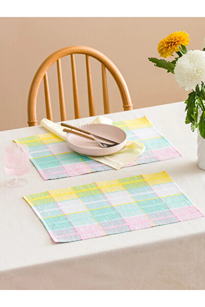 LC Waikiki Mixed Color Block American Service Set 2 Pieces 33X50 cm