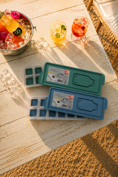 Sariva Home Set of 2 Silicone Ice Cube Molds, Practical Ice Cube Maker with 1...