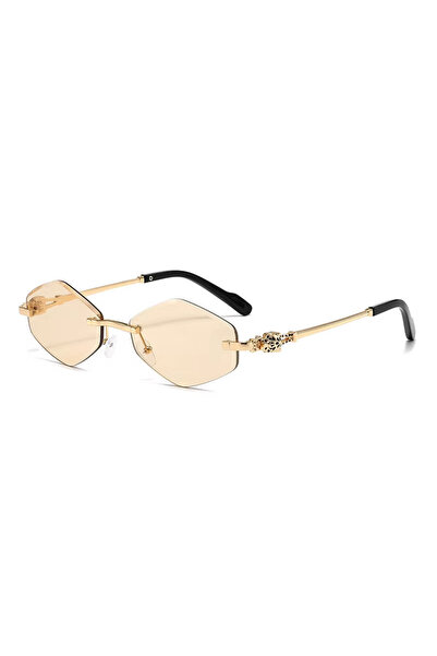 optivue 2026 New Fashionable Leopard Head Design Rimless Sunglasses for Women...
