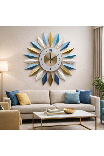 Vivendo Ceas de perete decorativ 60 cm, design modern elegant, mecanism silen...