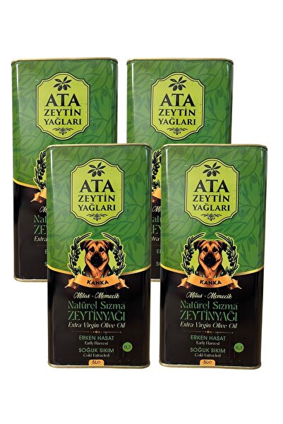 ATA ZEYTİNYAĞLARI Natural Sızma Zeytinyağı – 5 lt (4 Adet)