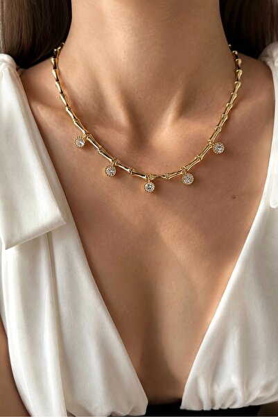 Okko Store Hanging Stone Bone Model Necklace