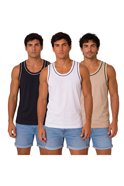 Barinoska Men's Sleeveless Sports Athlete Set Package Summer Single Jersey Co...